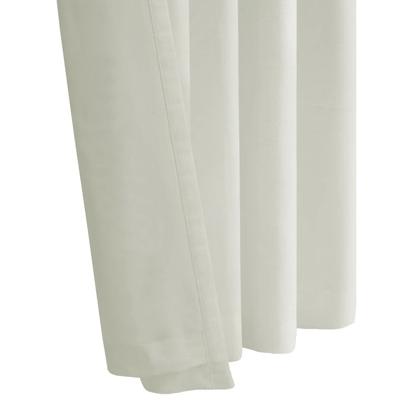 Loft Living Surrey filtrant la lumière Double Tetiere panneau de rideau 52 x 63 in Blanc