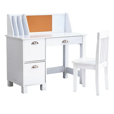 Study Desk with Chair-White