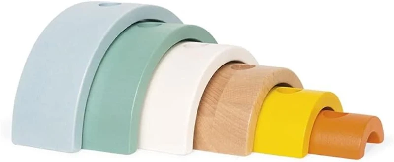 Janod - Tortue Arc-en-Ciel Sweet Cocoon - Jouet à Pousser et Tirer - Pour Bébés et Tout-Petits - Dès 12 Mois - Multilingue - J04405.