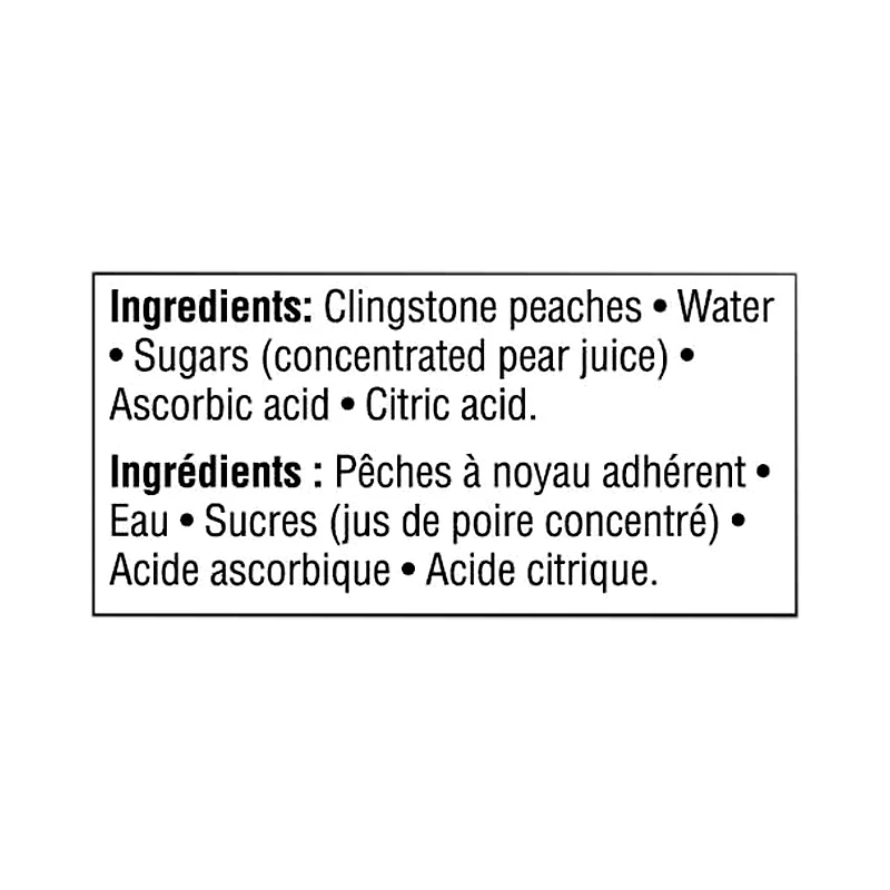 Pêches en dés Great Value 4 x 112 mL