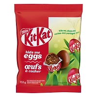 Œufs à cacher, œufs miniatures en chocolat au lait remplis de gaufrette croustillante KITKAT emblématique, parfaits pour chasses aux œufs et paniers de Pâques, emballés individuellement
