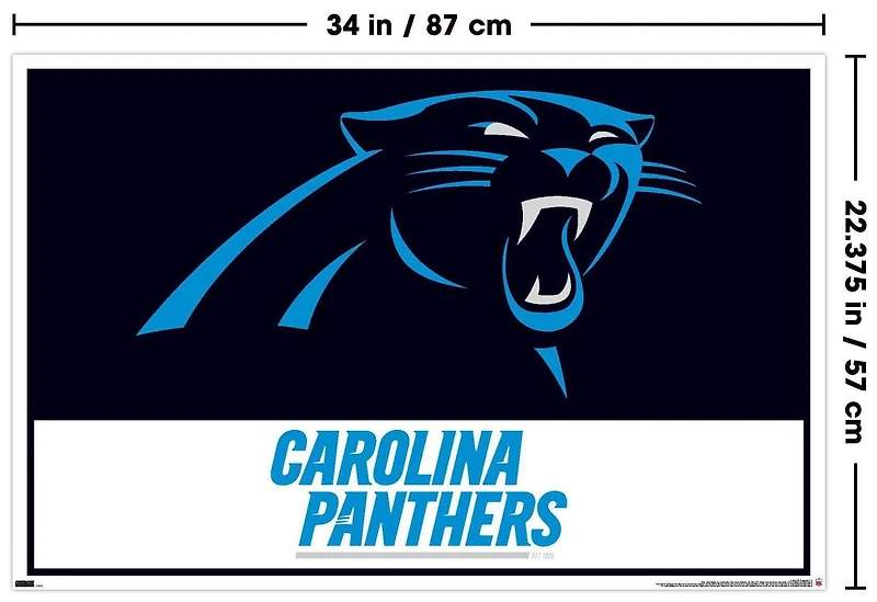 NFL Carolina Panthers - Logo 21 Wall Poster, 22.375" x 34"