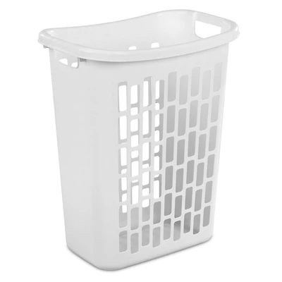 Sterilite Manne à Linge Ouverte Rectangulaire, Blanc