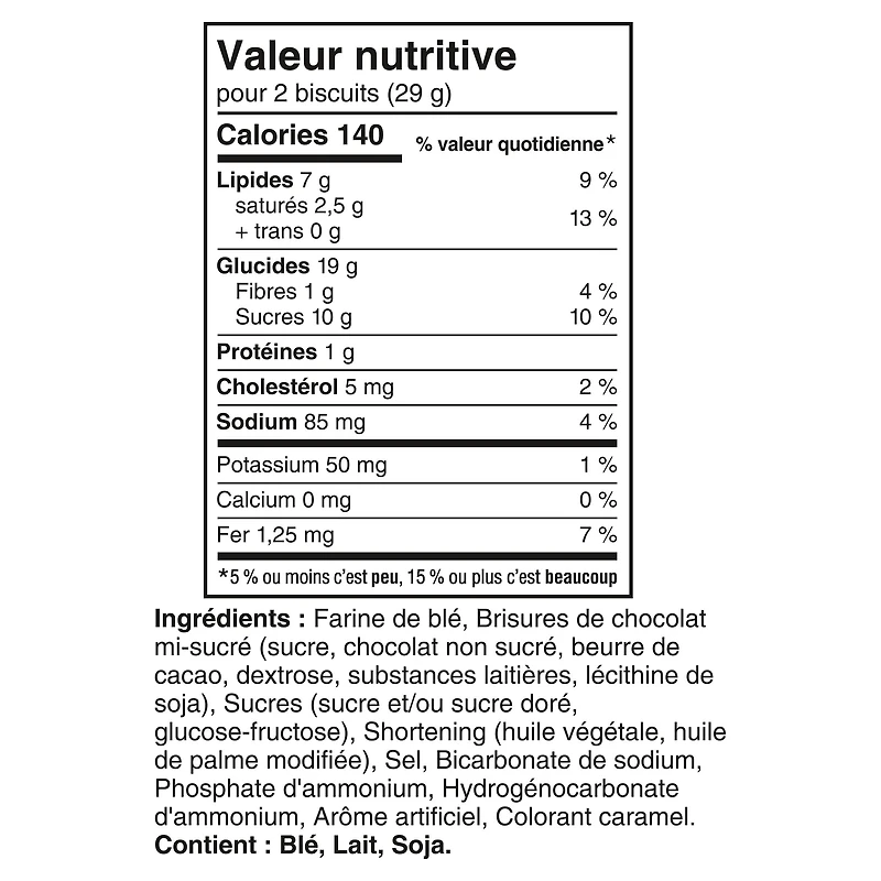 Biscuits Chips Ahoy! Originaux, 1 Emballage Refermable, Format Familial De