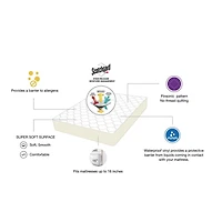 Mainstays Waterproof Mattress Pad, Super soft, waterproof