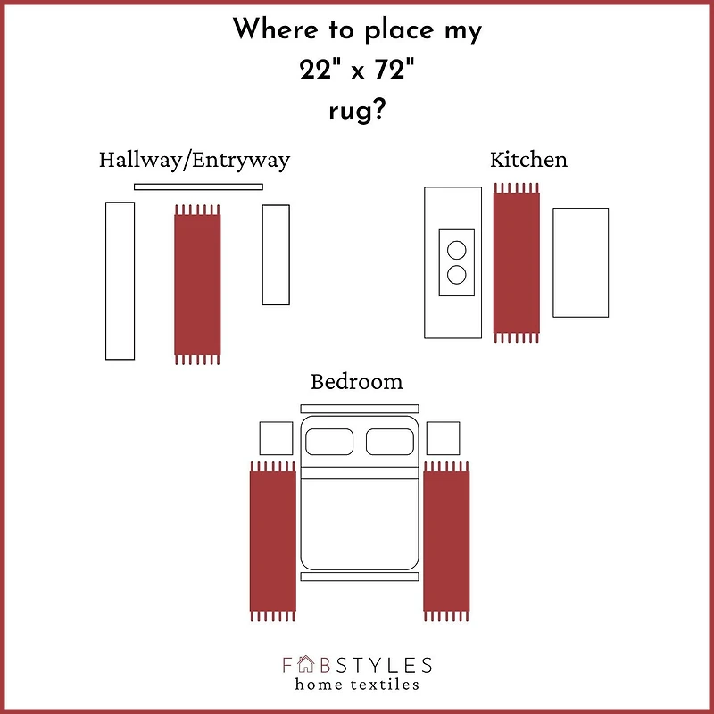 Tapis tissé à plat en coton à chevrons Fabstyles pour salon, couloir, patio