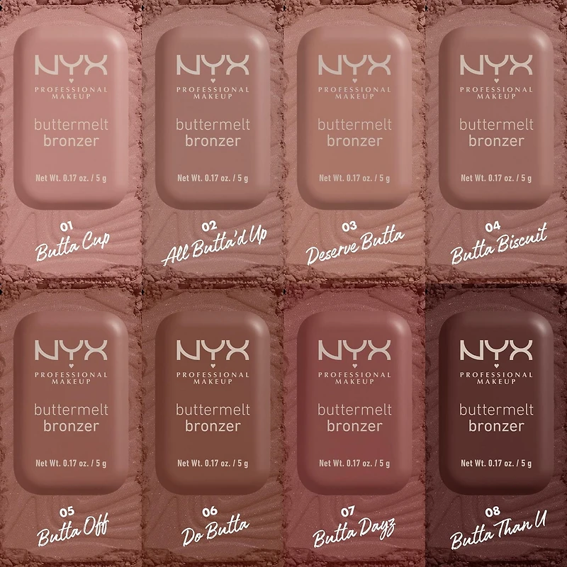 Buttermelt Powder Bronzer NYX Professional Makeup, 12hr wear, Infused with Shea Butter