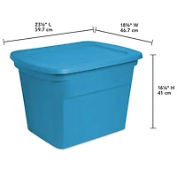 Sterilite 68L Tote - Aqua, 68L, Blue