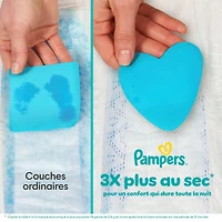 Couches Pampers Swaddlers Overnight, format Super S3 à S7 Tailles 3-7, 66-36 couches