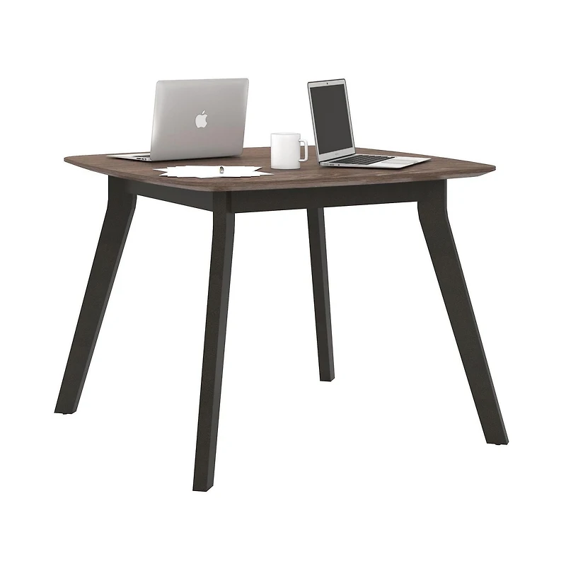 AX1 Square Meeting Table, Medium Brown