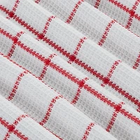 Fabstyles Cotton Solo Waffle Weave Kitchen Towels, Extra Large Dish Cloths, Super Absorbent and Quick Dry Tea Towels with Hanging Loop, 18x28 Inches, Set of 4