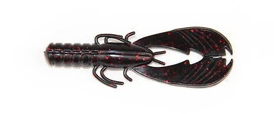 X Zone 15911 3.25" Craw Finesse Muscle du dos, Flocon Rouge Noir, Lot de 8 Craw Finesse Muscle du dos, Fl