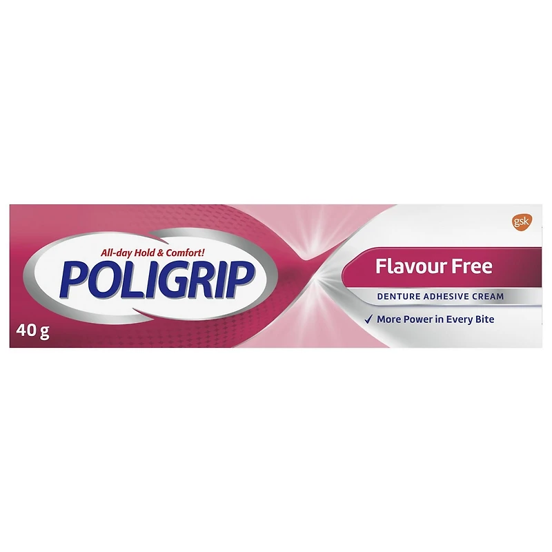 Poligrip Nature Crème adhésive pour prothèses dentaires 40 g