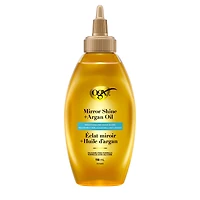 OGX Mirror Shine + Argan Oil Pre-Wash Hair Gloss, Smoothing Rinse Out Treatment for 48 Hours of Glossy Shine* & Nourishing Repair, Lightweight Hair Oil Mends Split Ends***, 118 mL