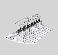 neatfreak! Non-Slip Pant Hangers, Case of 12