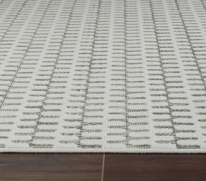 Rug Branch Maise Abstract Indoor Outdoor Area Rug, Cream Beige, Modern - Entryway, Hallway, Bathroom, and Kitchen