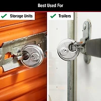 Master Lock 40DPF Stainless Steel Discus Padlock with Shrouded Shackle, Master Lock Stainless Steel Discus Padlock