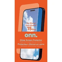 Protection d'écran en verre Corning durable pour iPhone 15 Pro Grande clarté et anti-salissures