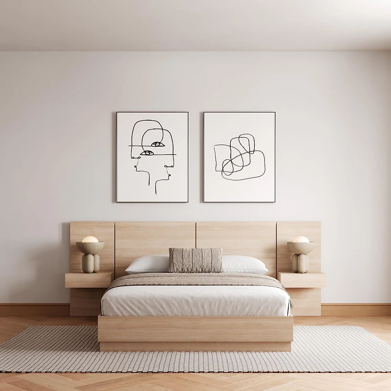 Nexera Milano 4-Piece Platform Bedroom Set