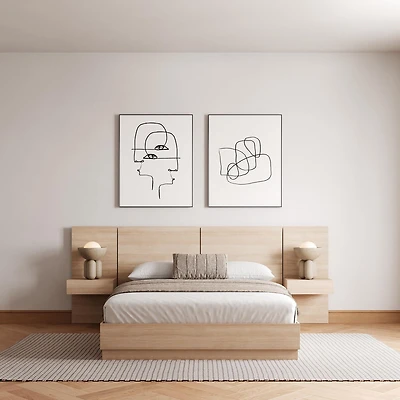 Nexera Milano 4-Piece Platform Bedroom Set