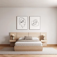 Nexera Milano 4-Piece Platform Bedroom Set