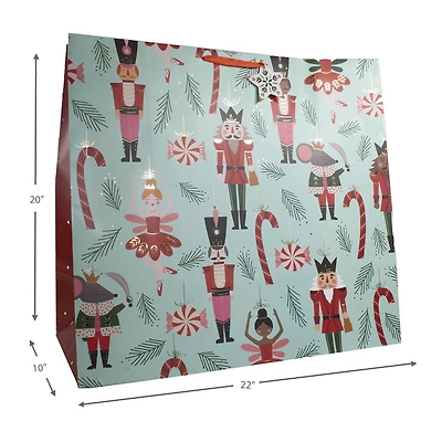 Holiday Time Large Nutcracker Christmas Gift Bag