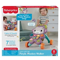 Fisher-Price Trotteur pour bébé Singe Violet Premiers Pas