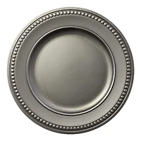 Holiday Time 13-Inch Distressed Charger Grey