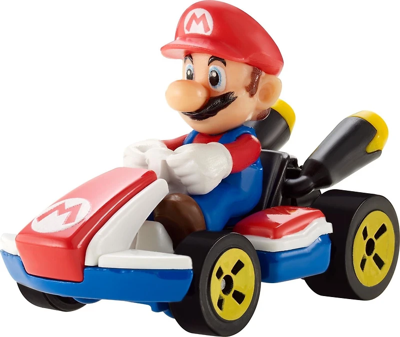 Véhicule Mario Standard Mario Kart Hot Wheels en métal moulé sous pression à l’échelle 1:64