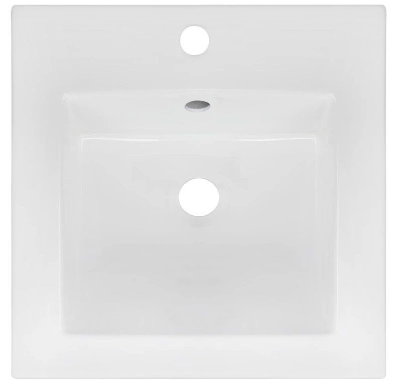 American Imaginations 16,5 po Ensemble de dessus en céramique W 1 trou en couleur blanche - Drain de trop-plein incl. AI-29810