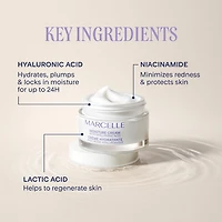 Marcelle Moisture Cream 24h Moisturizing with Hyaluronic Acid & Niacinamide, Bonus size, 75 mL