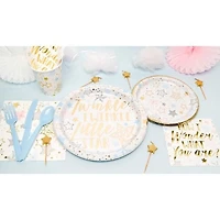 Assiettes Twinkle Twinkle Little Star 9 ", 8CT Les assiettes jetables mesurent 21.9CM