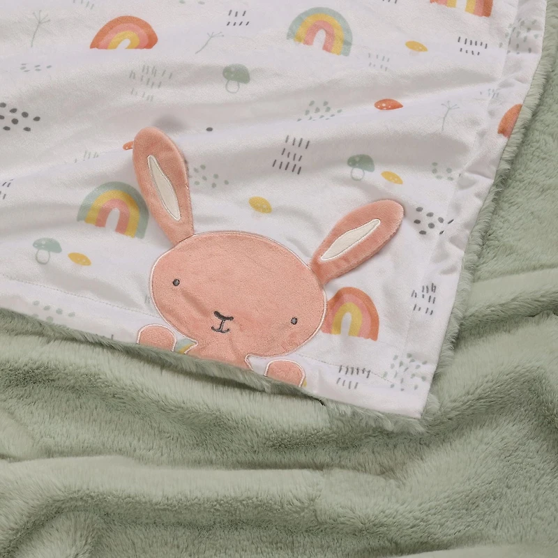 George Baby Plush Reversible Faux Fur Blanket, Baby blanket