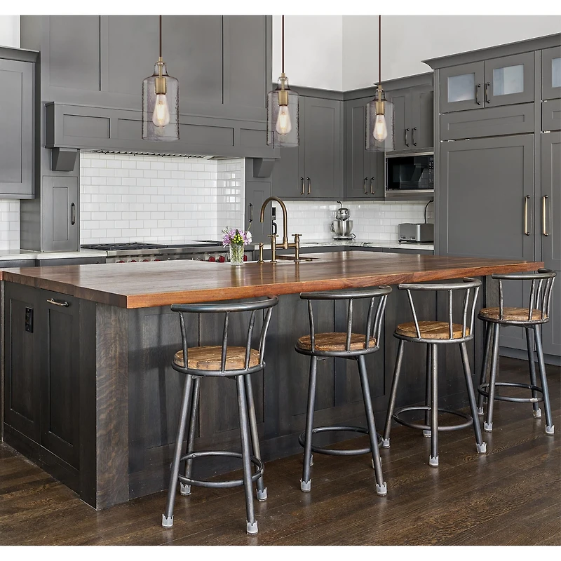 Westinghouse Lighting Pendentif mini à 1 Lumière Carmen -Laiton antique avec abat-jour en verre clair texturé