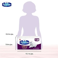 Royale Velour Toilet Paper, 12 equal 48 Rolls, 284 Sheets Per Roll