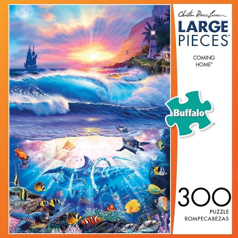 Buffalo Games Large Pieces Le puzzle Christian Riese Lassen Coming Home en 300 pièces