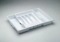 Rubbermaid Adjustable Cutlery Tray, White