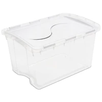 Sterilite 45L Hinged Lid White Storage Box