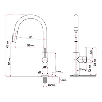 The akuaplus® ABA pull down Kitchen Faucet