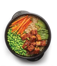 Rubbermaid TakeAlongs Contenants pour aliments avec base divisée de 1,18 L Ensemble de 8 pièces, noir