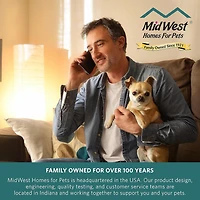 Midwest Home For Pets Gray Dog/Cat Bed w/Comfortable Bolster