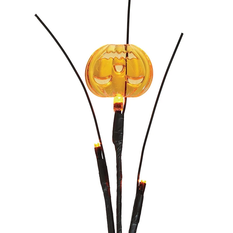 Way to Celebrate Halloween 45-Count  Battery-Operated Orange LED Pumpkin Garland, 6'