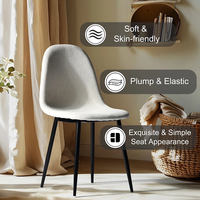 Ensemble de salle à manger gain de place Homy Casa pour 4 personnes, cuisine d'appartement, noir