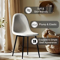 Ensemble de salle à manger gain de place Homy Casa pour 4 personnes, cuisine d'appartement, noir