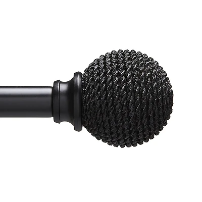 Jeu de tringles hometrends de 5/8 po avec embouts nautiques en noir