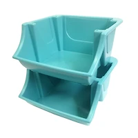 2 Bacs empilables Mainstays pour enfants - Bleu aqua