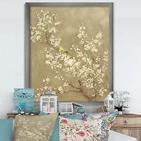Designart Fleur de cerisier blanc III Art mural encadré