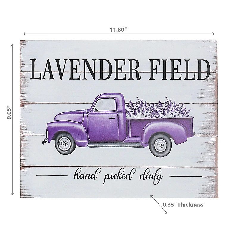 IH Casa Decor Plaque en bois pour camion lavande