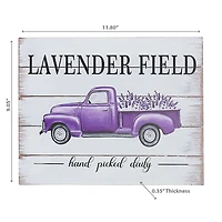 IH Casa Decor Plaque en bois pour camion lavande