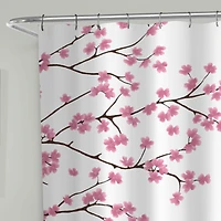Rideau de douche en tissu décoratif avec designs botaniques Hometrends